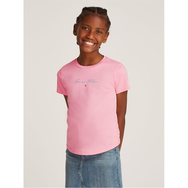 Script Slim Short Sleeve Crew Neck T-Shirt