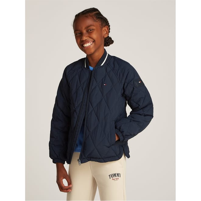 Quilted Bomber Jacket with Elasticated Cuff