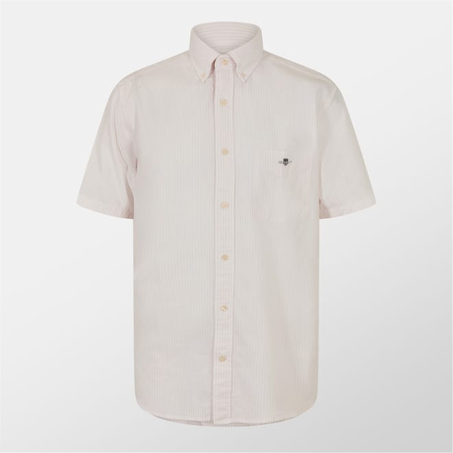 Fit Striped Classic Oxford Short Sleeve Shirt
