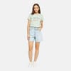 High Baggy Fit Denim Bermuda Shorts