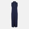 Stretch Cotton Sleeveless Polo Dress