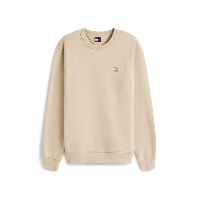 TJM Rubber Badge Regular Fit Crew Neck Long Sleeve Sweatshirt