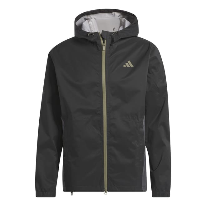 Solid Patterned Hooded Rain Jacket
