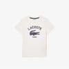 Junior Crocodile Print Lacoste Lettering Regular Fit Crew Neck T-Shirt