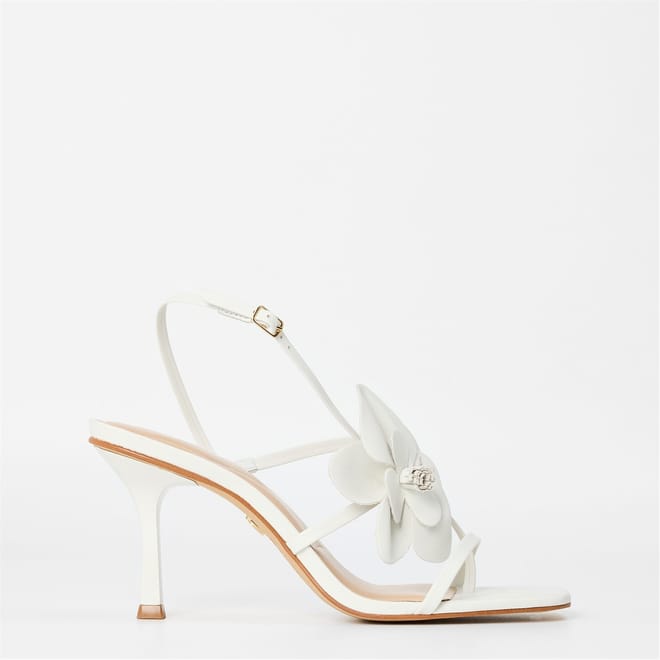 Floral Open Toe Stiletto Heeled Sandals