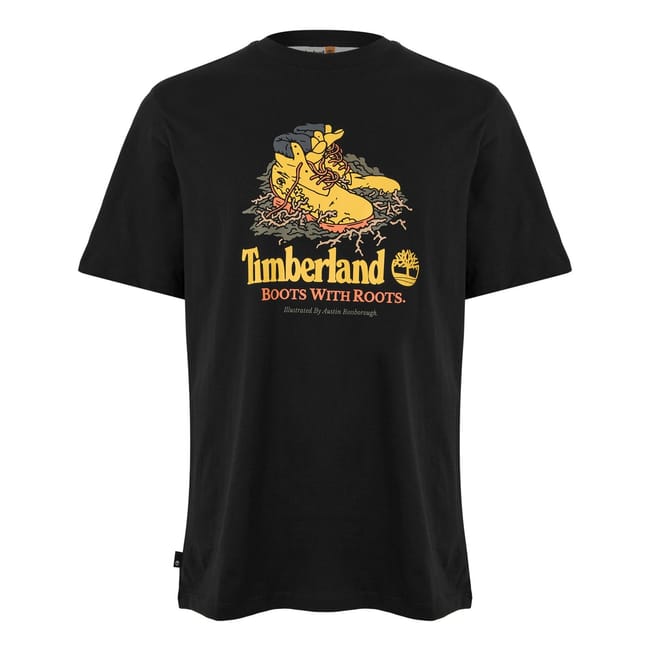 Regular Fit Vintage Boots with Roots Graphic Print T-Shirt