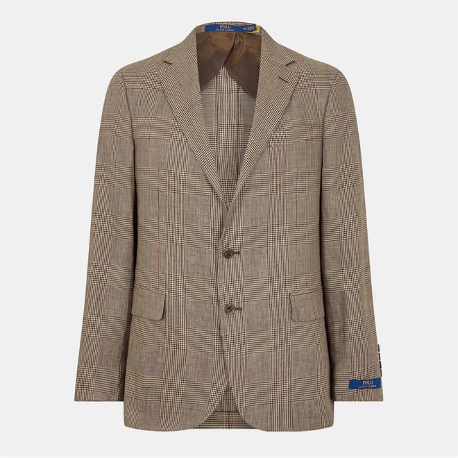 Plaid Patterned Notch Collared Blazer