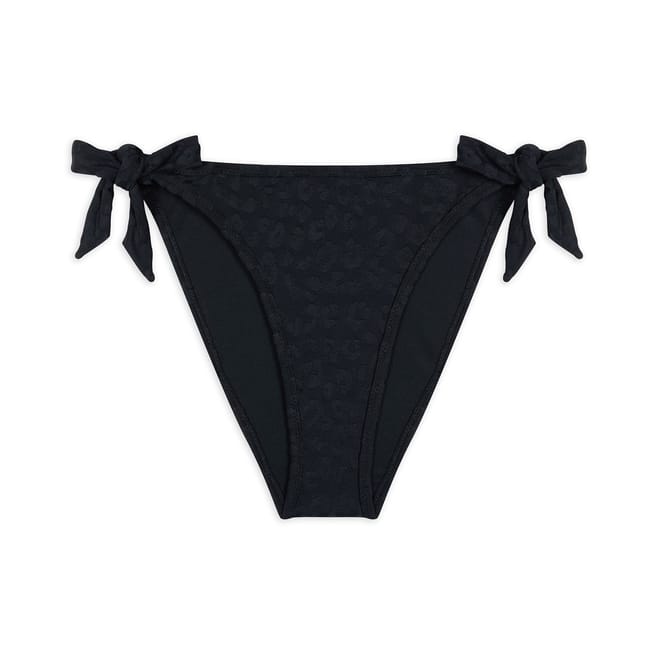 Animal Patterned Tie Bikini Bottoms