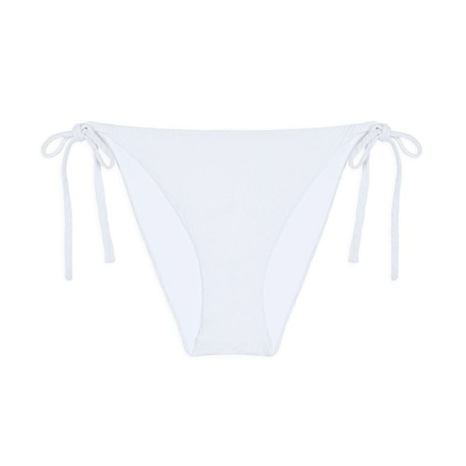 Textured Triangle Bikini Bottom with Tie