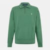 Terry Cotton Quarter Zip Sweater