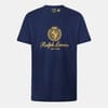 Crest Logo Print Regular Fit Crew Neck T-Shirt