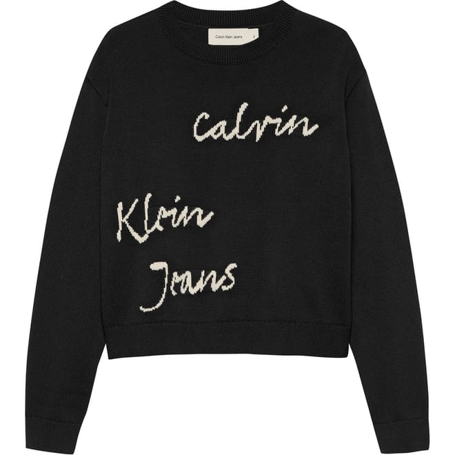 Regular Fit Logo Print Long Sleeve Sweater