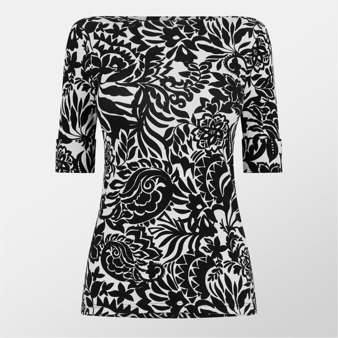 Judy Regular Fit Boat Neck T-Shirt