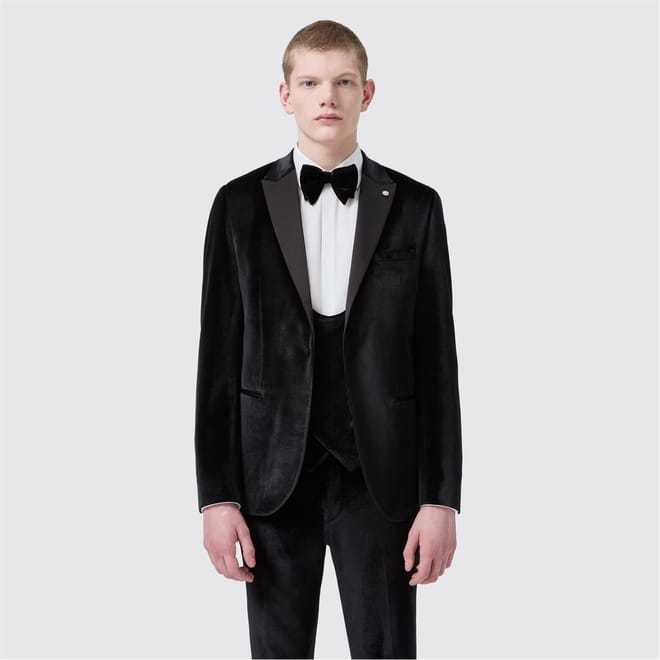 Slim Fit Velvet Tux Jacket