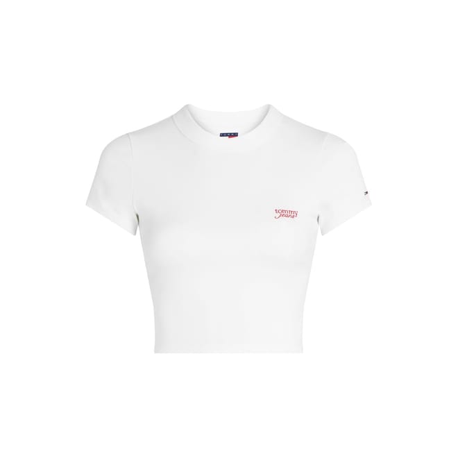 Slim Fit Cropped Script T-Shirt