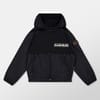 Allori Solid Patterned Hooded Rain Jacket
