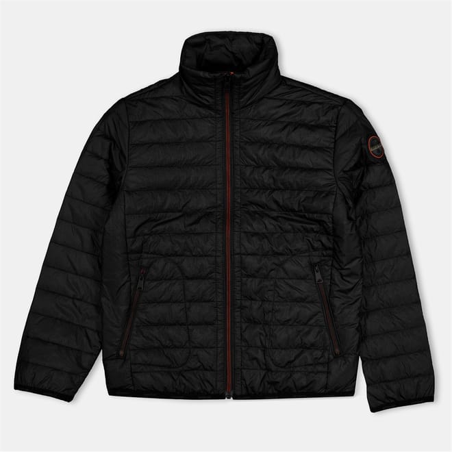 Amiata Zipped Pocket Solid Patterned Puffer Jacket