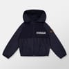 Allori Solid Patterned Hooded Rain Jacket