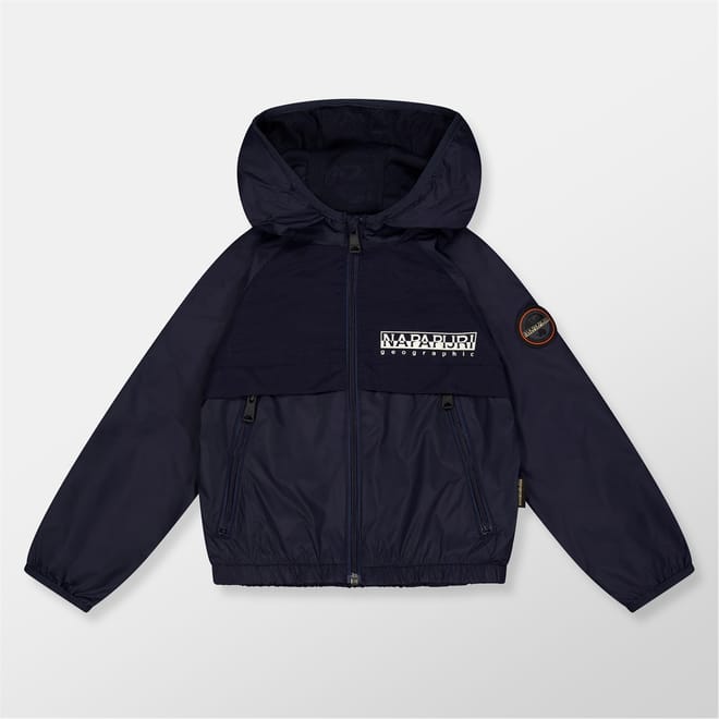 Allori Solid Patterned Hooded Rain Jacket