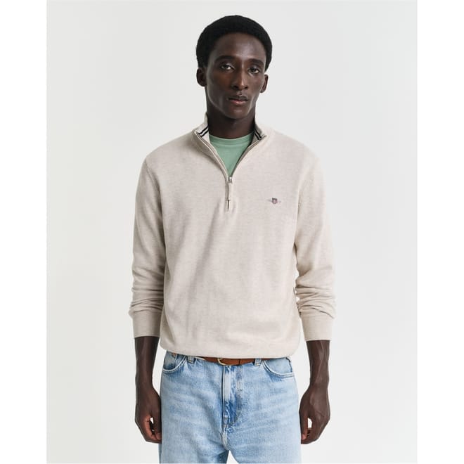 Cotton Half Zip Sweater