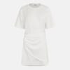 Ruched Crew Neck Mini T-Shirt Dress