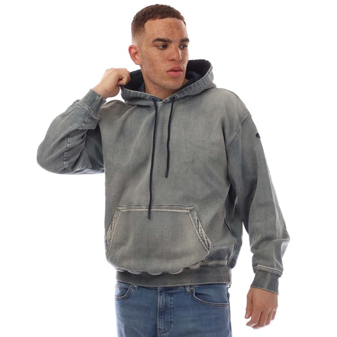D-UM-RIB Track Denim Hoodie