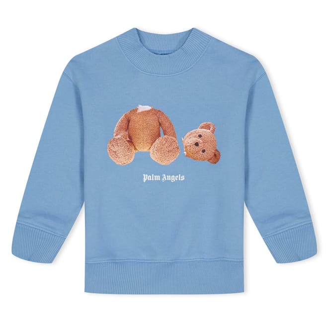 Bear Print Logo Crew Sweatshirt Boys