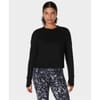 Cropped Relaxed Fit Long Sleeve Sweater