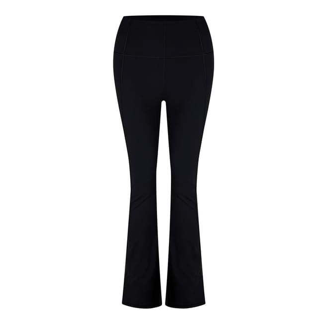 Solid Patterned Flared Trousers