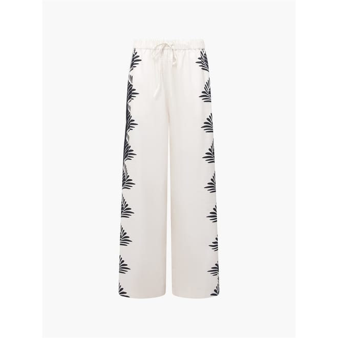 Floral Patterned Wide Leg Trousers