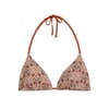 Geometric Print Bikini Top with Tie Closure