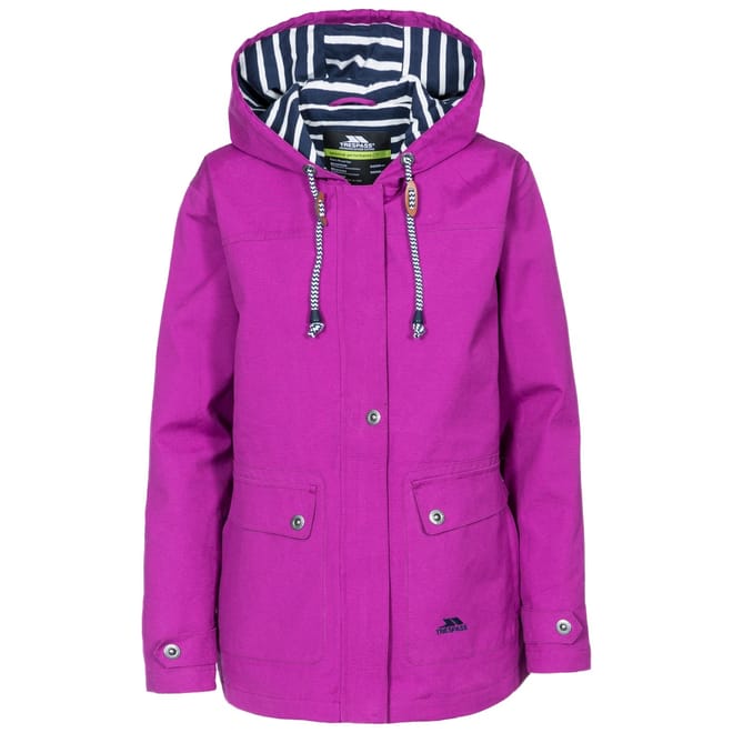 Seawater Front Pocket Cord Hooded Rain Jacket