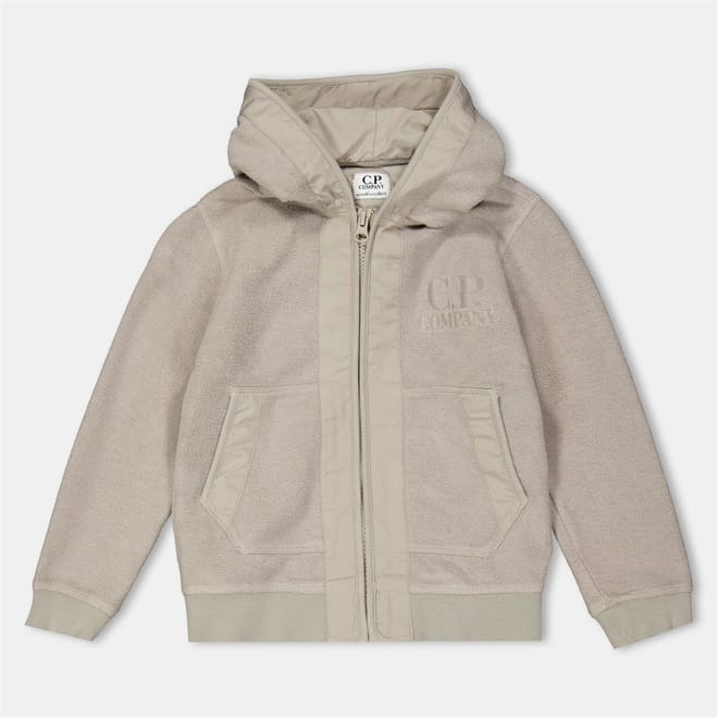 Hooded Ribbed Cuff Sweat Jacket