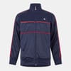 Vintage Solid Patterned Zip Neck Ribbed Cuff Track Jacket