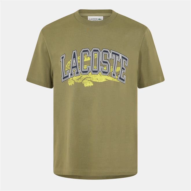 Regular Fit Crocodile Print Crew Neck T-Shirt