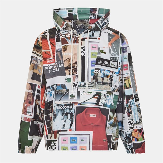 Hooded Relaxed Fit Rain Jacket with Logo