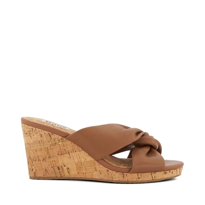 Kacee Twist Knot Wedge Mule Sandals