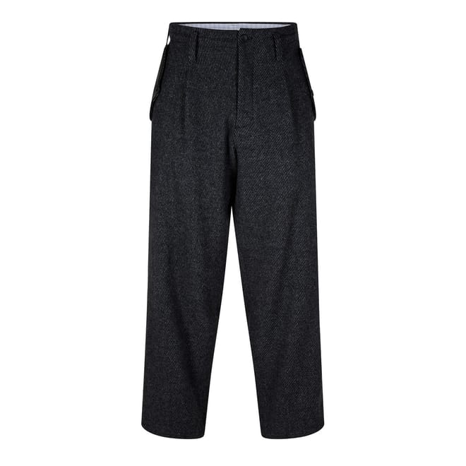 Herringbone Wide Leg Trousers