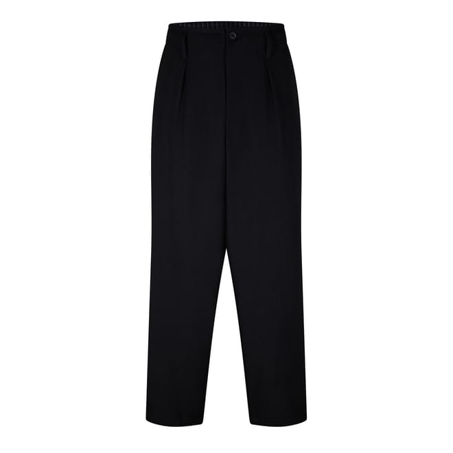 Solid Patterned Straight Trousers