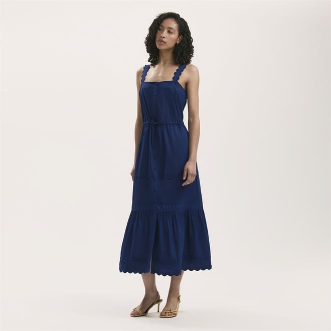 Square Neck Maxi A-Line Dress