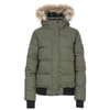 DLX Kendrick Hooded Snap Button Fur Trim Down Jacket
