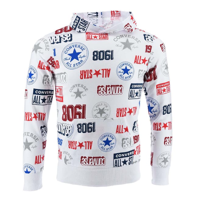 Juniors Logo Allover Print Hoodie