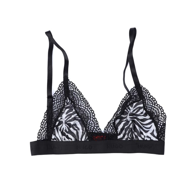 Unpadded Zebra Print Triangle Bra