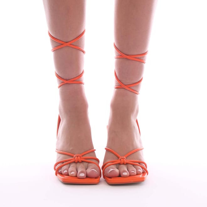 Mid High Strappy Heeled Sandals