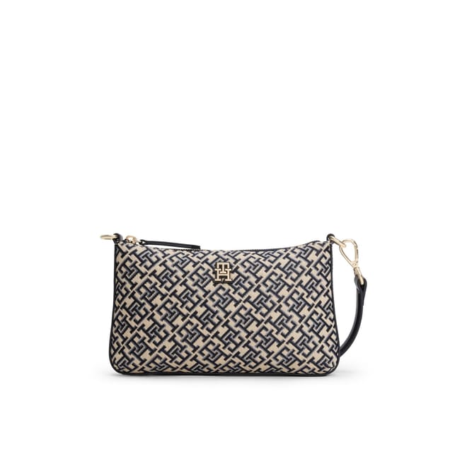 Geometric Patterned Pouch with Logo