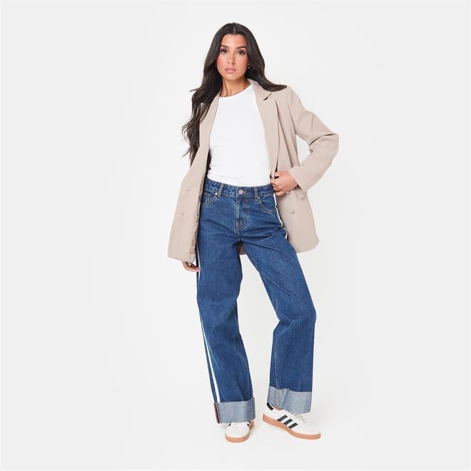 Stripe Turn Up Jean