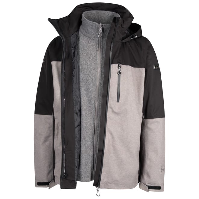 Austery Hooded Color Block Three-in-One Jacket