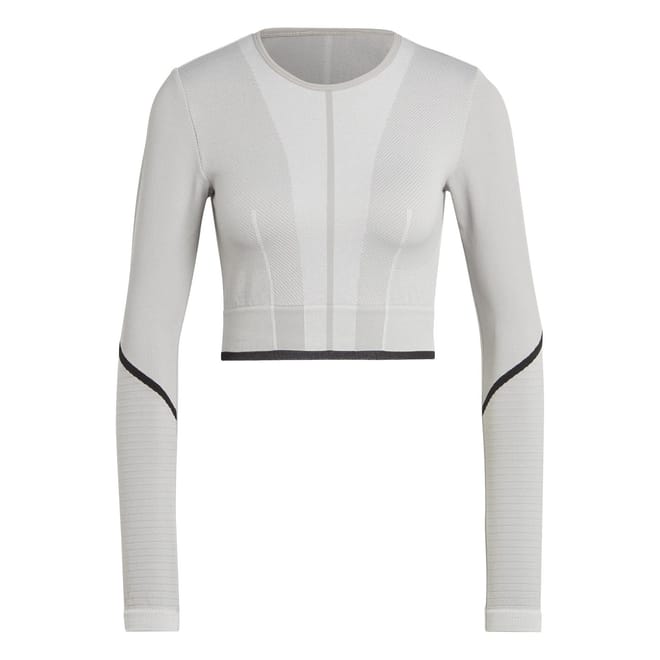 Cropped Slim Fit Long Sleeve T-Shirt