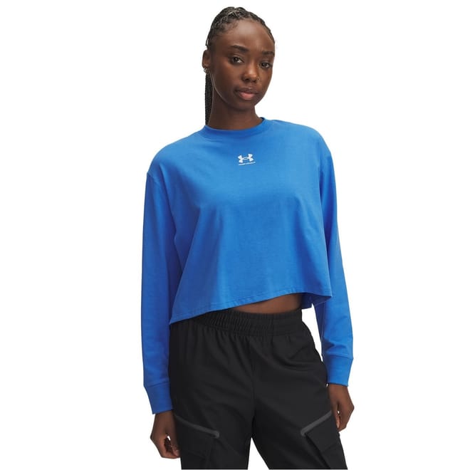 Cropped Relaxed Fit Drop Shoulder Sweatshirt