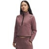 Cropped Relaxed Fit Raglan Sleeve Mock Neck Sweatshirt